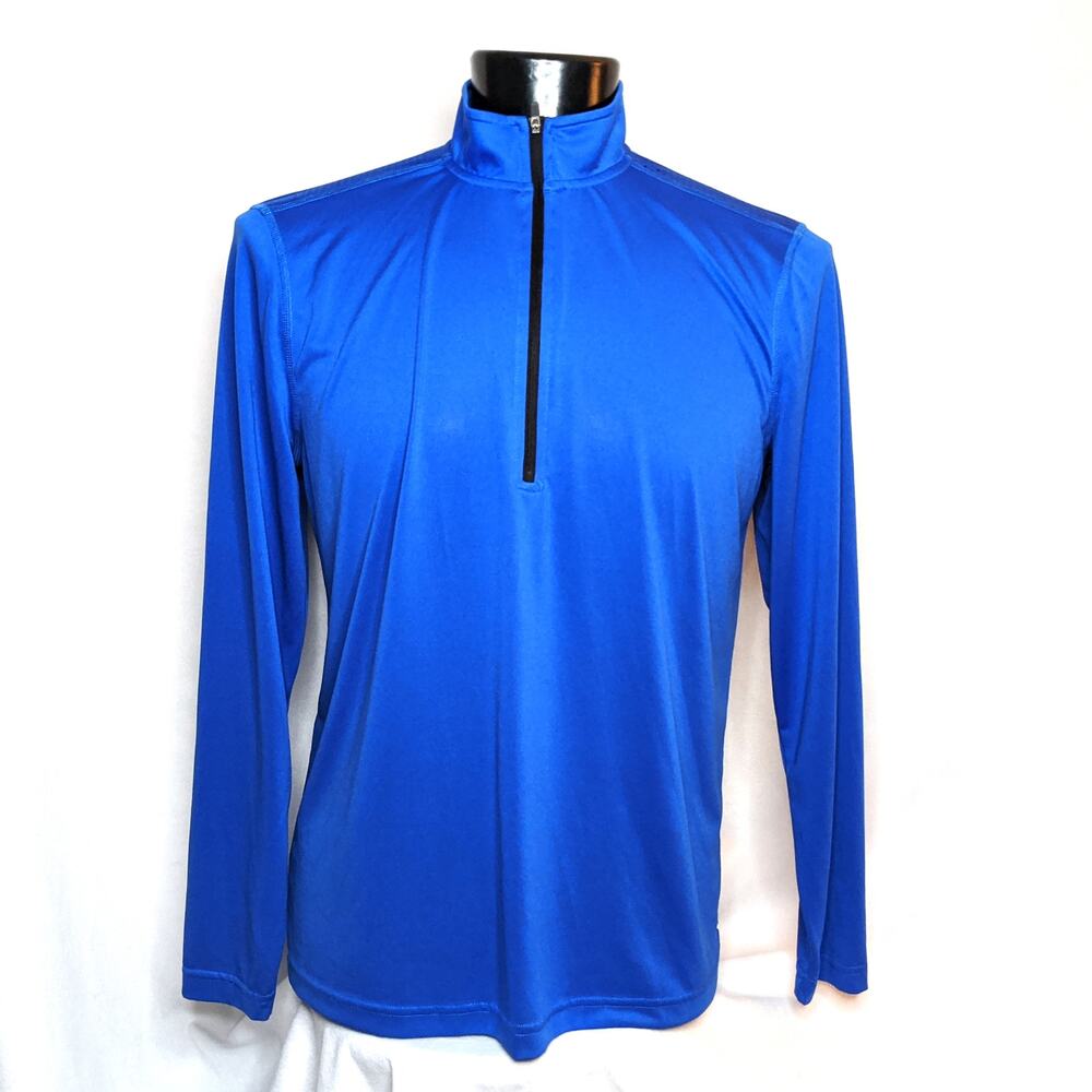 Xersion Men's Performance 1/4 Zip Pullover | Large | Blue Athletic Top